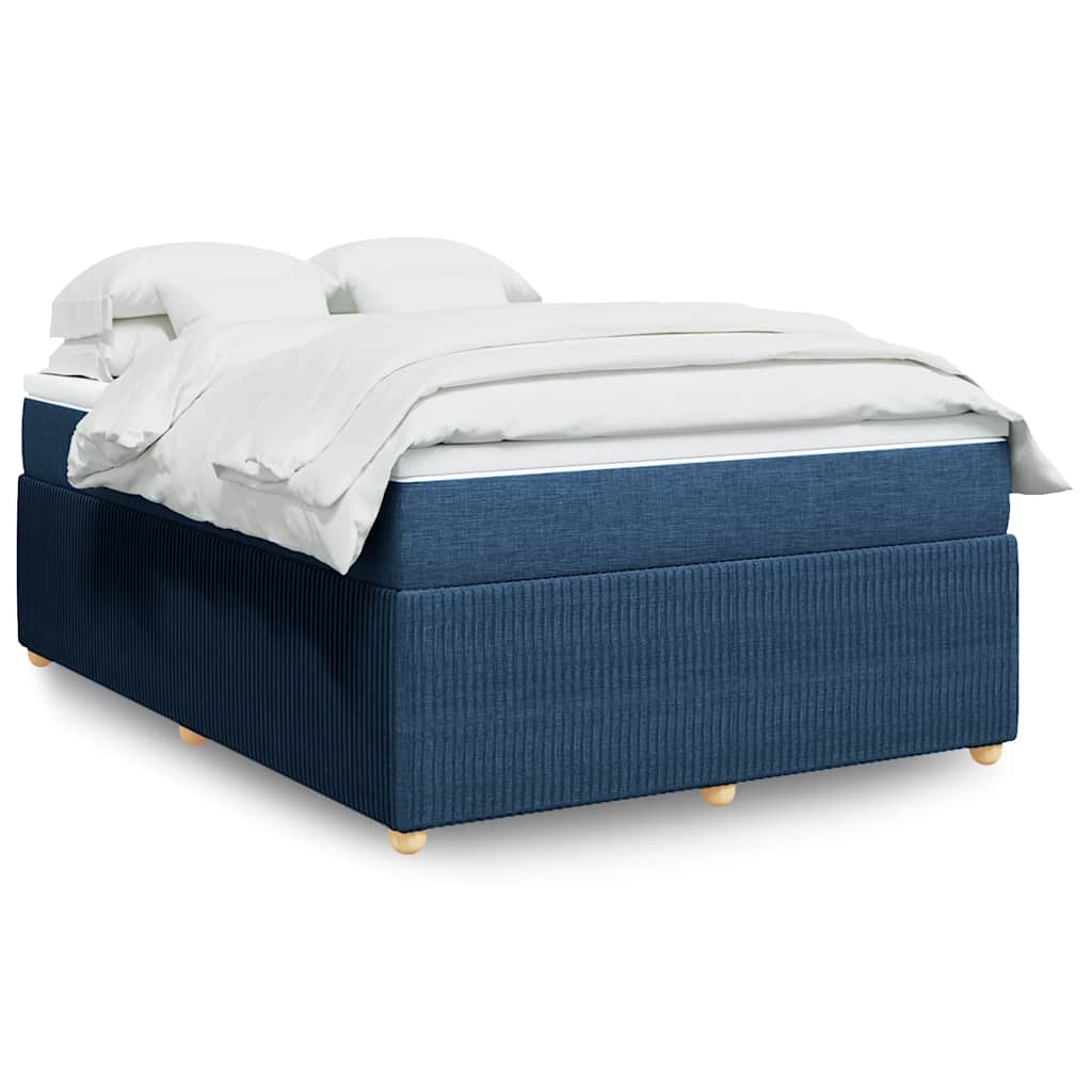 Boxspring met matras stof blauw 140x200 cm is nu te koop bij PeponiXL, paradijselijk wonen!