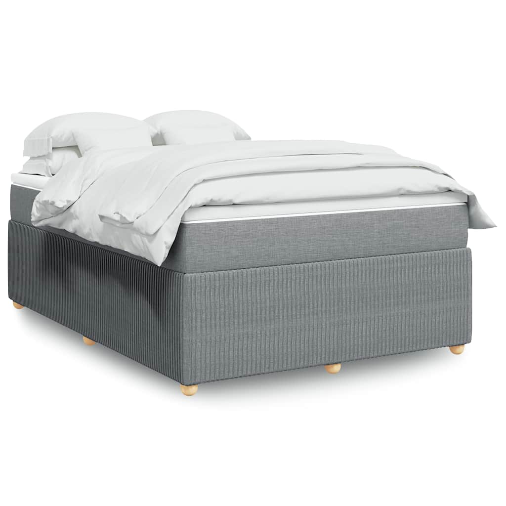 Boxspring met matras stof lichtgrijs 160x200 cm is nu te koop bij PeponiXL, paradijselijk wonen!