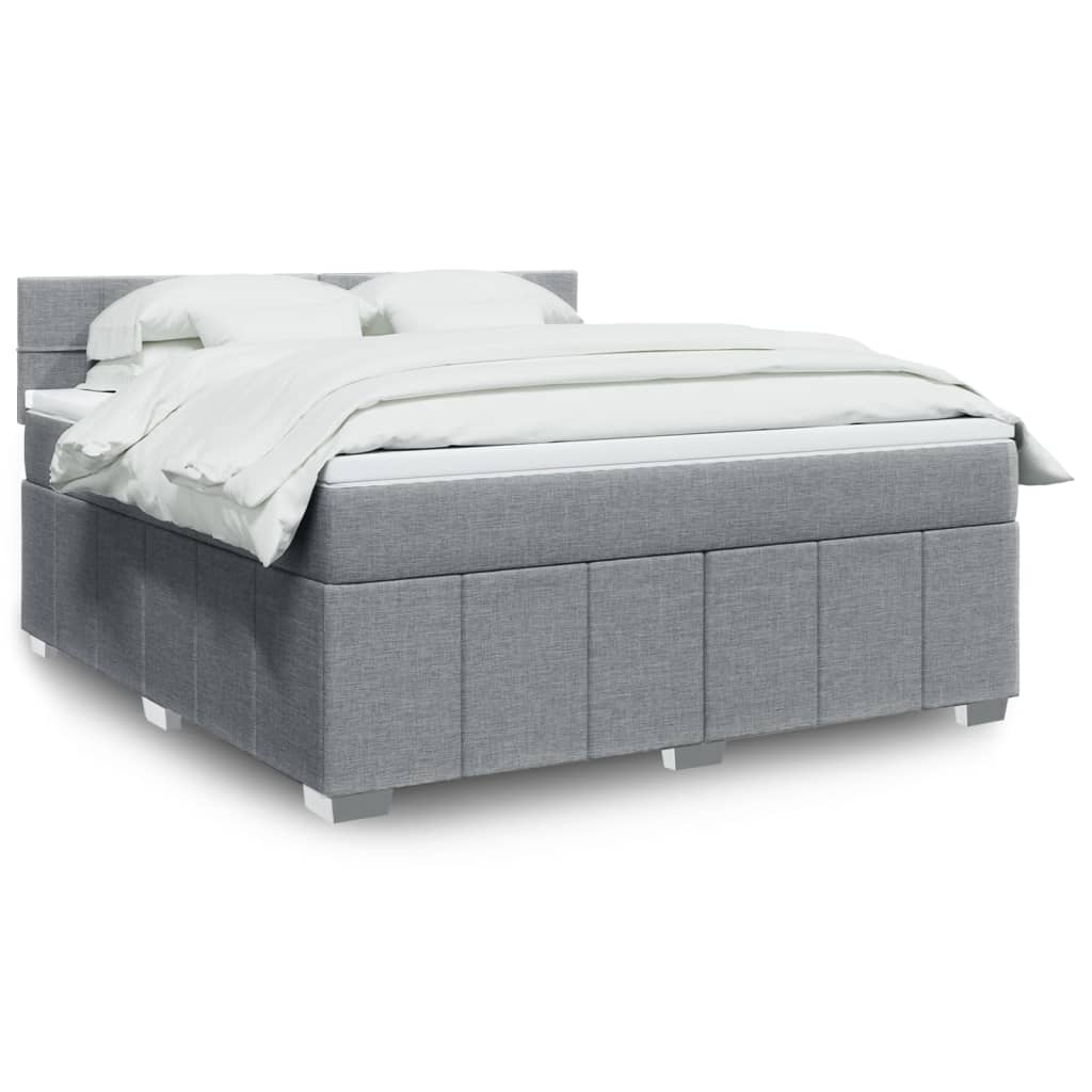 Boxspring met matras stof lichtgrijs 180x200 cm is nu te koop bij PeponiXL, paradijselijk wonen!