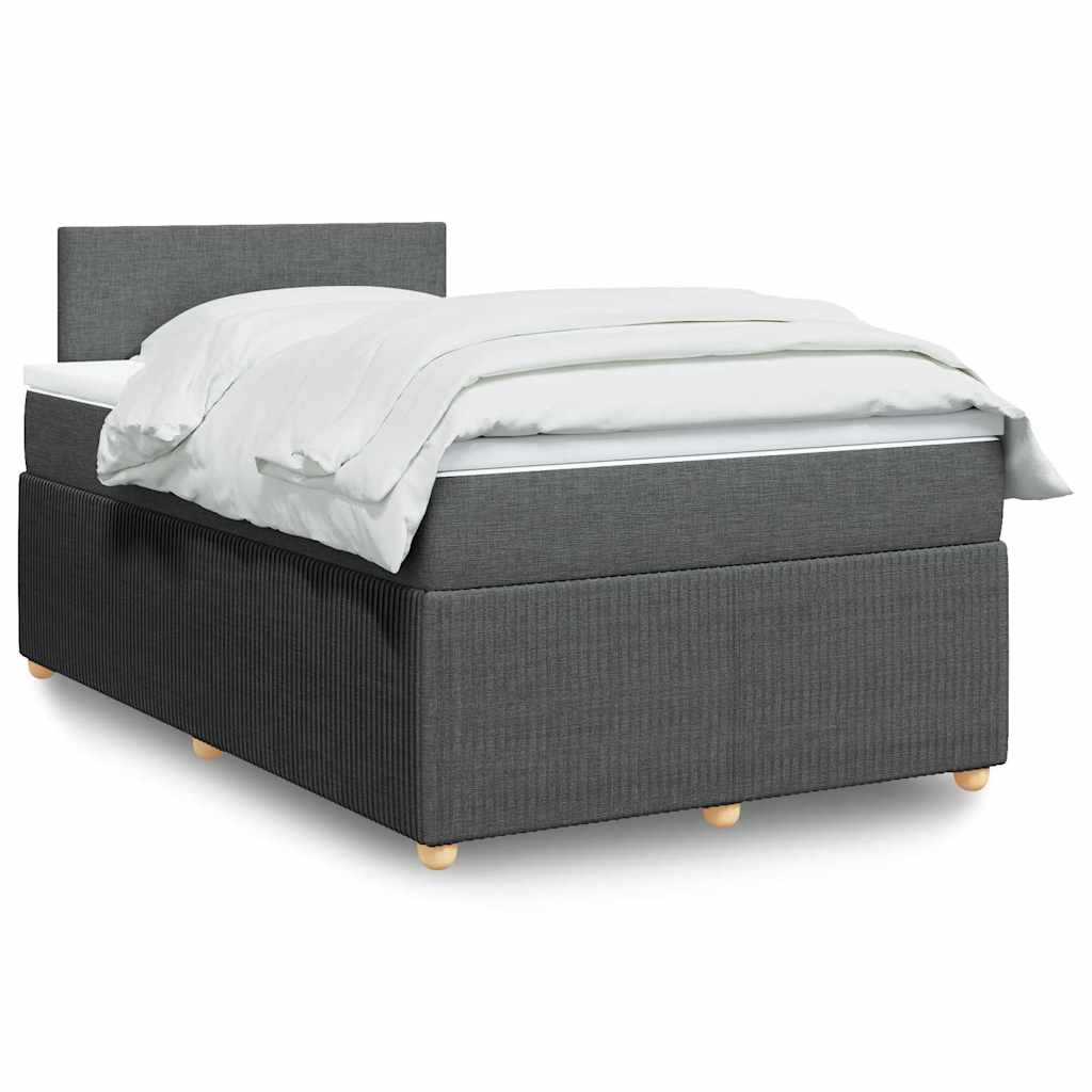 Boxspring met matras stof donkergrijs 120x190 cm is nu te koop bij PeponiXL, paradijselijk wonen!