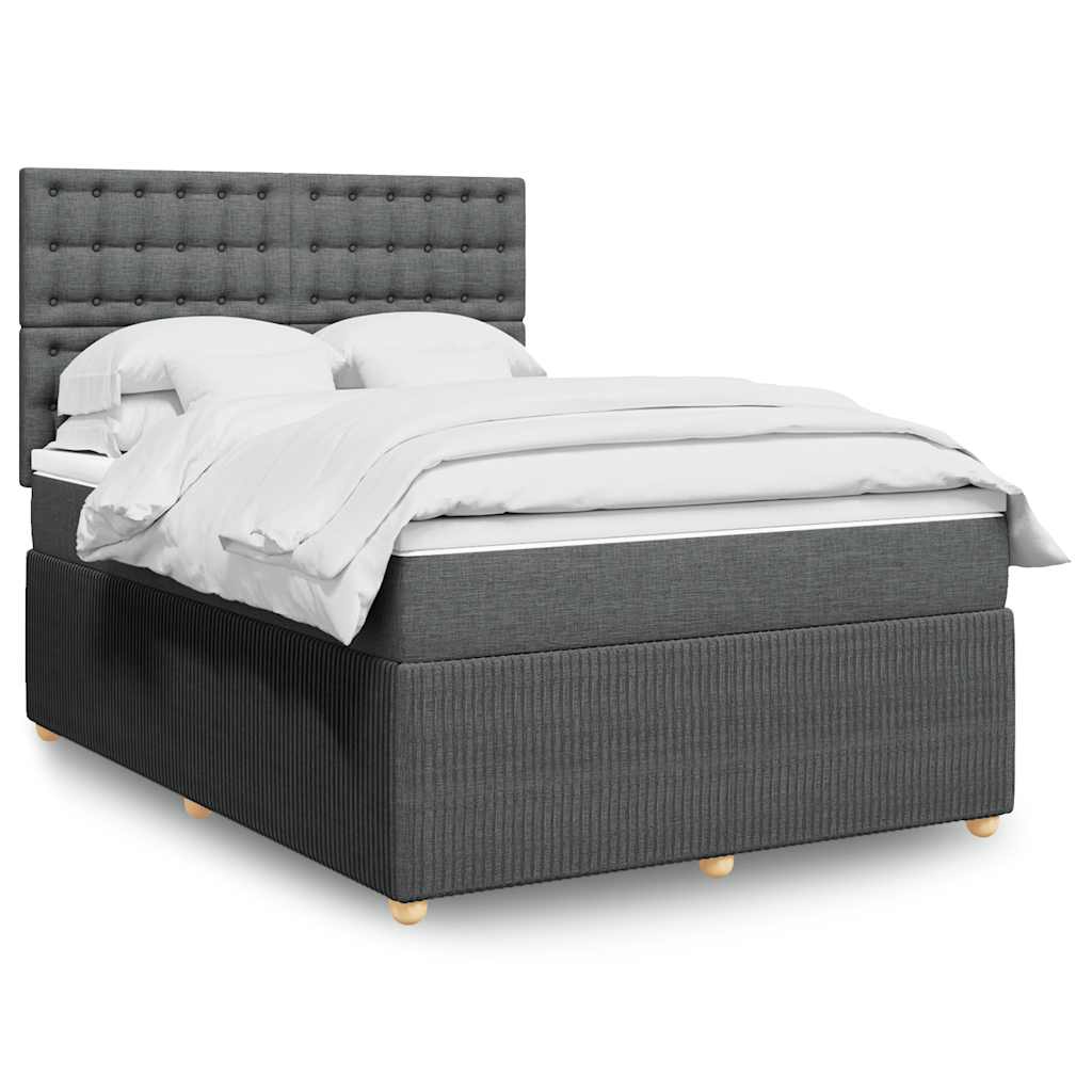 Boxspring met matras stof donkergrijs 160x200 cm is nu te koop bij PeponiXL, paradijselijk wonen!