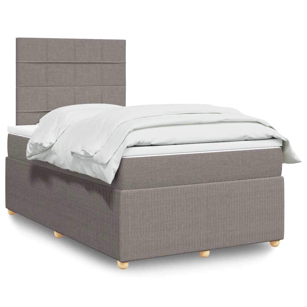 Boxspring met matras stof taupe 120x190 cm is nu te koop bij PeponiXL, paradijselijk wonen!
