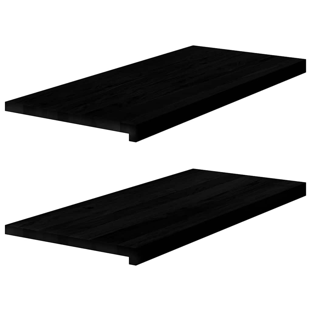 Vensterbanken 2 st 90x40x2 cm massief eikenhout bruin-zwart is nu te koop bij PeponiXL, paradijselijk wonen!