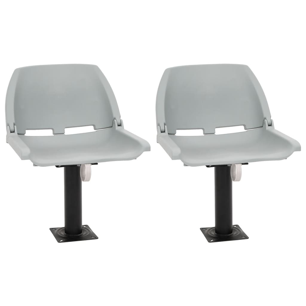 4-delige Bootstoelenset inklapbaar 48x51x41 cm grijs is nu te koop bij PeponiXL, paradijselijk wonen!