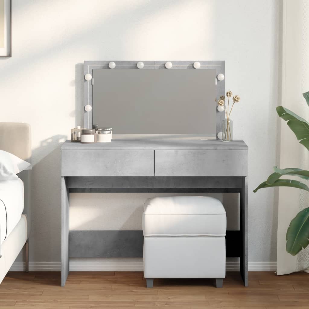 Kaptafel met LED-verlichting 100x40x120 cm betongrijs is nu te koop bij PeponiXL, paradijselijk wonen!
