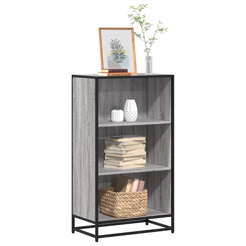 Boekenkast 60x35x107,5 cm bewerkt hout grijs sonoma eikenkleur is nu te koop bij PeponiXL, paradijselijk wonen!