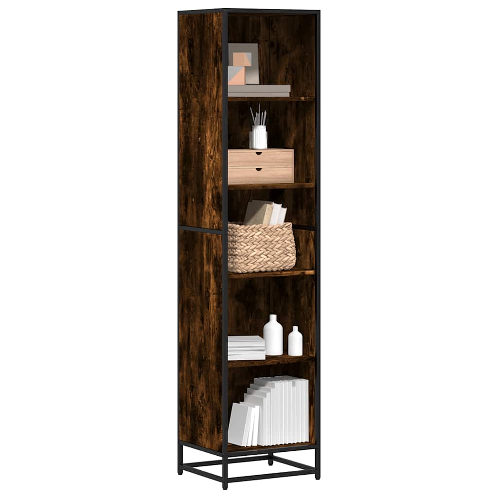 Boekenkast 40x35x170,5 cm bewerkt hout gerookt eikenkleurig is nu te koop bij PeponiXL, paradijselijk wonen!