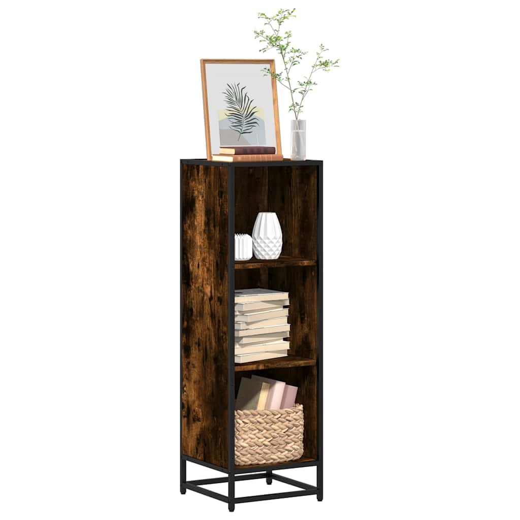 Boekenkast 33,5x33x107,5 cm bewerkt hout gerookt eikenkleurig is nu te koop bij PeponiXL, paradijselijk wonen!