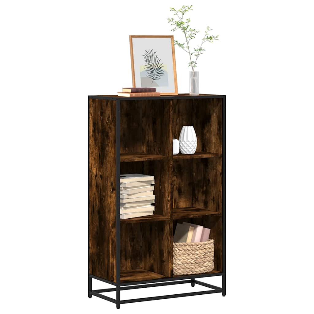 Boekenkast 65,5x33x107,5 cm bewerkt hout gerookt eikenkleurig is nu te koop bij PeponiXL, paradijselijk wonen!