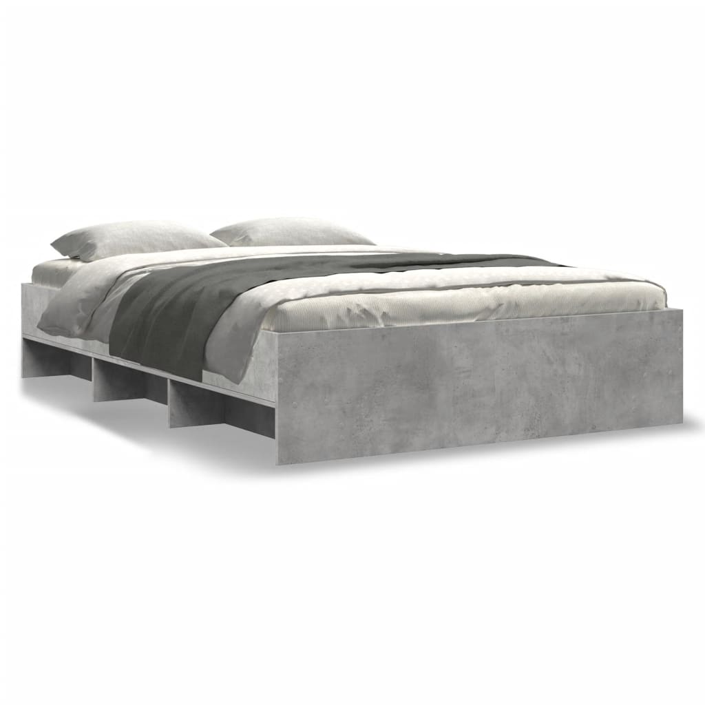 Bedframe bewerkt hout betongrijs 120x200 cm is nu te koop bij PeponiXL, paradijselijk wonen!