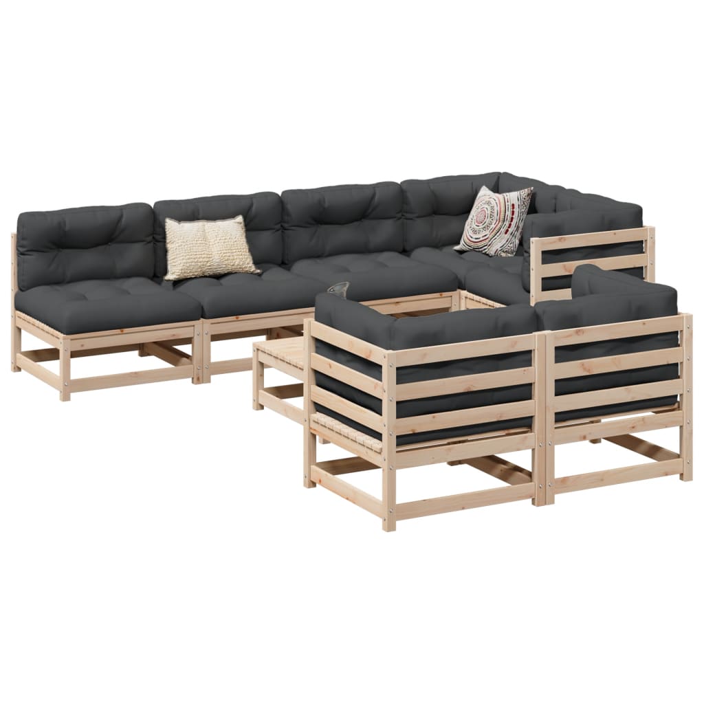 8-delige Loungeset massief grenenhout is nu te koop bij PeponiXL, paradijselijk wonen!