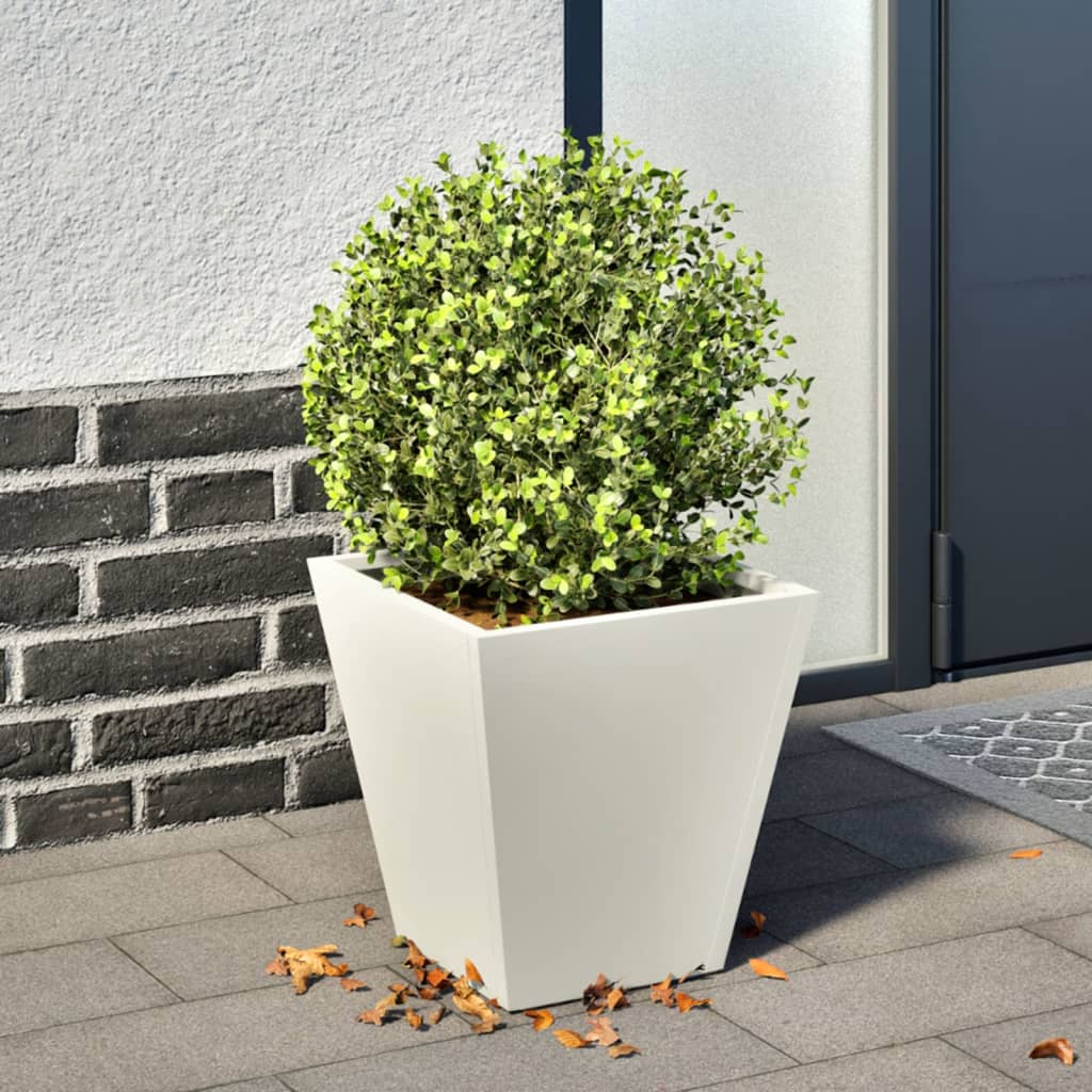 Plantenbak 30x30x30 cm staal wit is nu te koop bij PeponiXL, paradijselijk wonen!