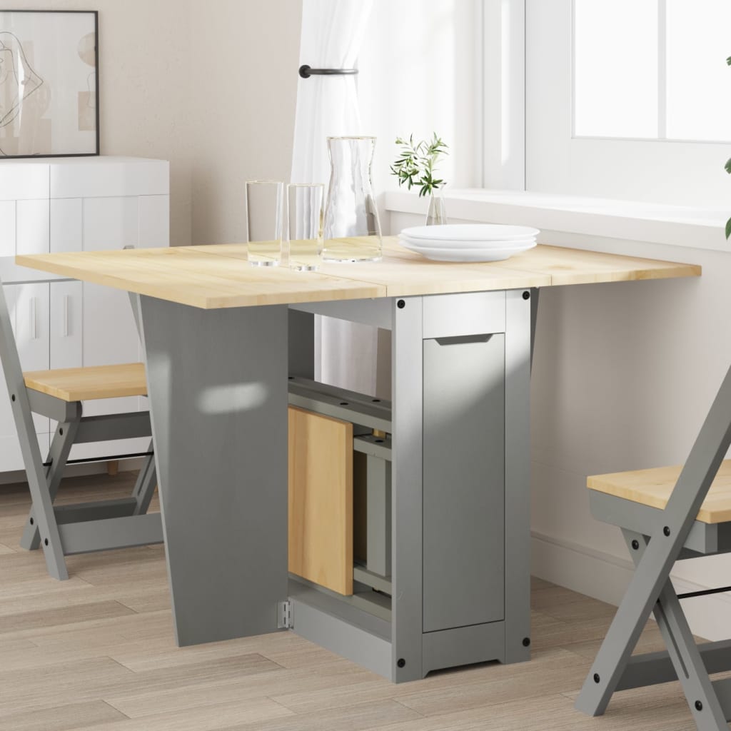 Eettafel Corona inklapbaar massief grenenhout grijs is nu te koop bij PeponiXL, paradijselijk wonen!