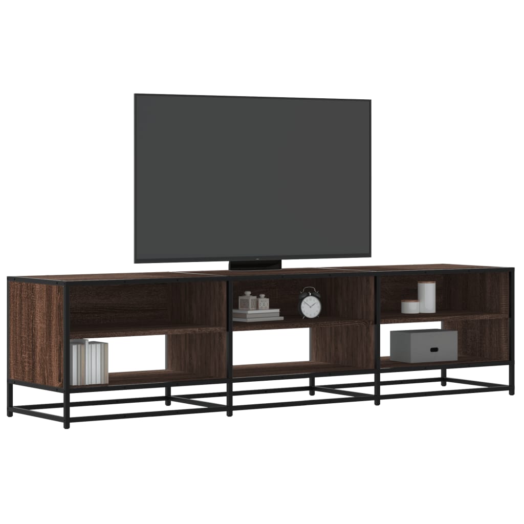 Tv-meubel 180x40x46 cm bewerkt hout bruin eikenkleurig is nu te koop bij PeponiXL, paradijselijk wonen!