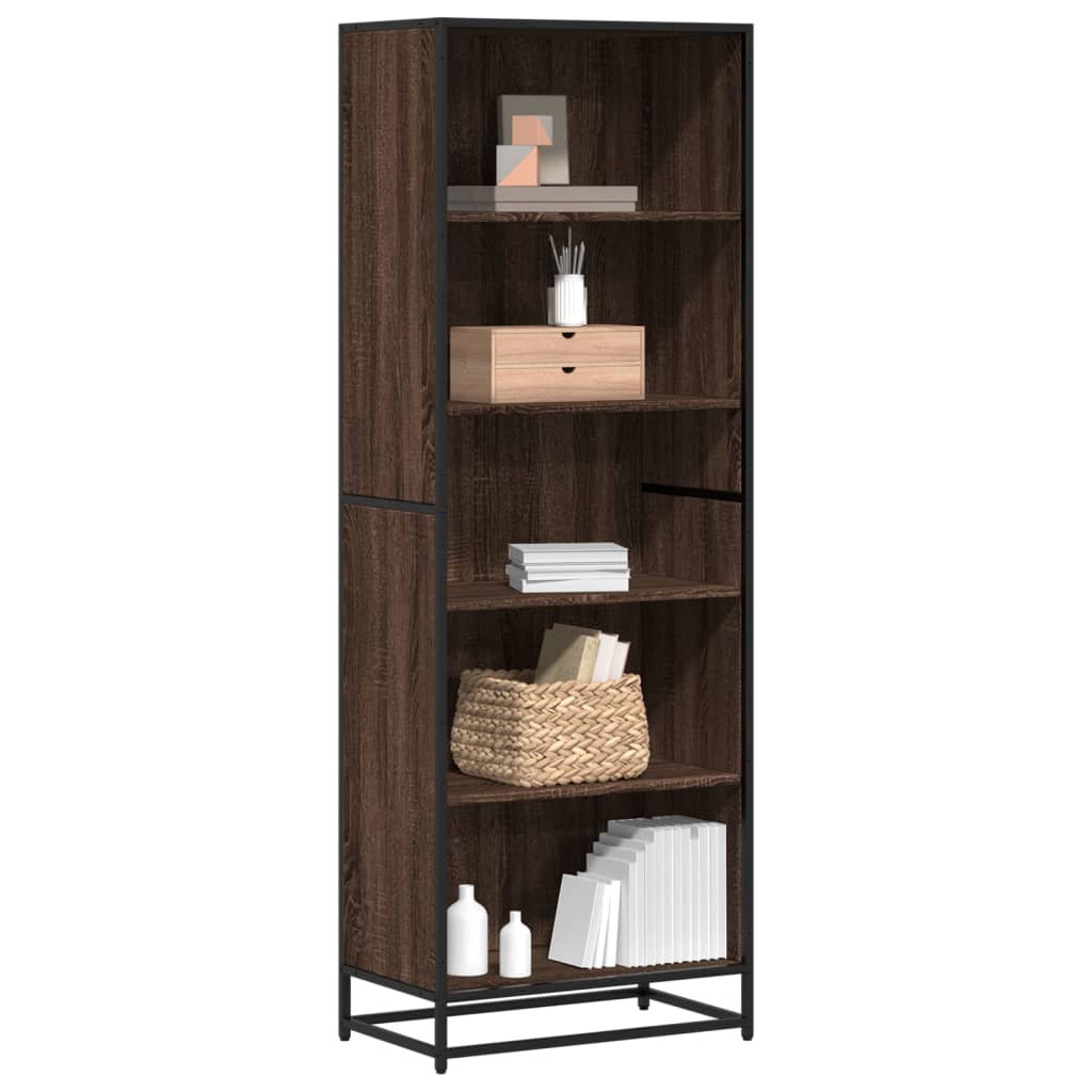 Boekenkast 60x35x170,5 cm bewerkt hout bruin eikenkleurig is nu te koop bij PeponiXL, paradijselijk wonen!