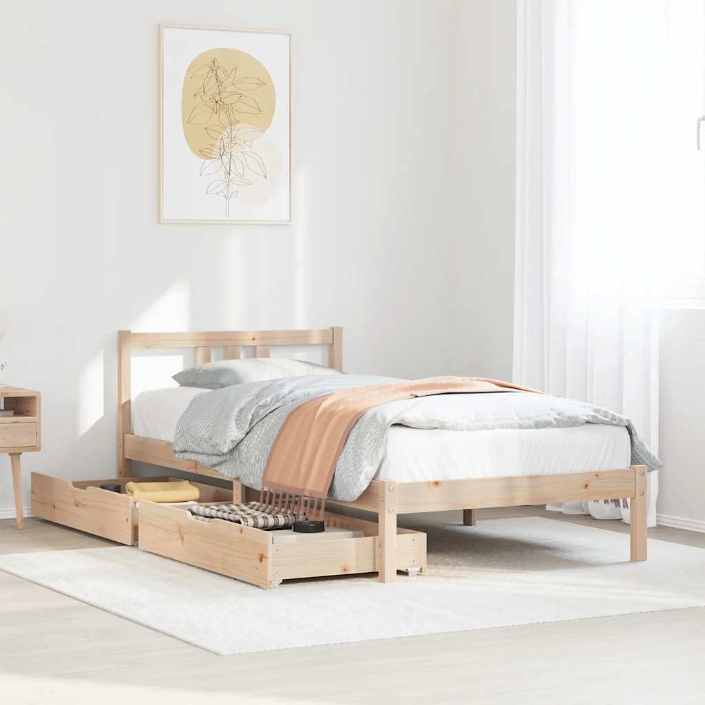 Bedframe zonder matras massief grenenhout 90x190 cm is nu te koop bij PeponiXL, paradijselijk wonen!