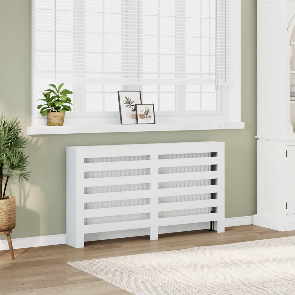 Radiatorombouw 149x20x82 cm bewerkt hout wit is nu te koop bij PeponiXL, paradijselijk wonen!