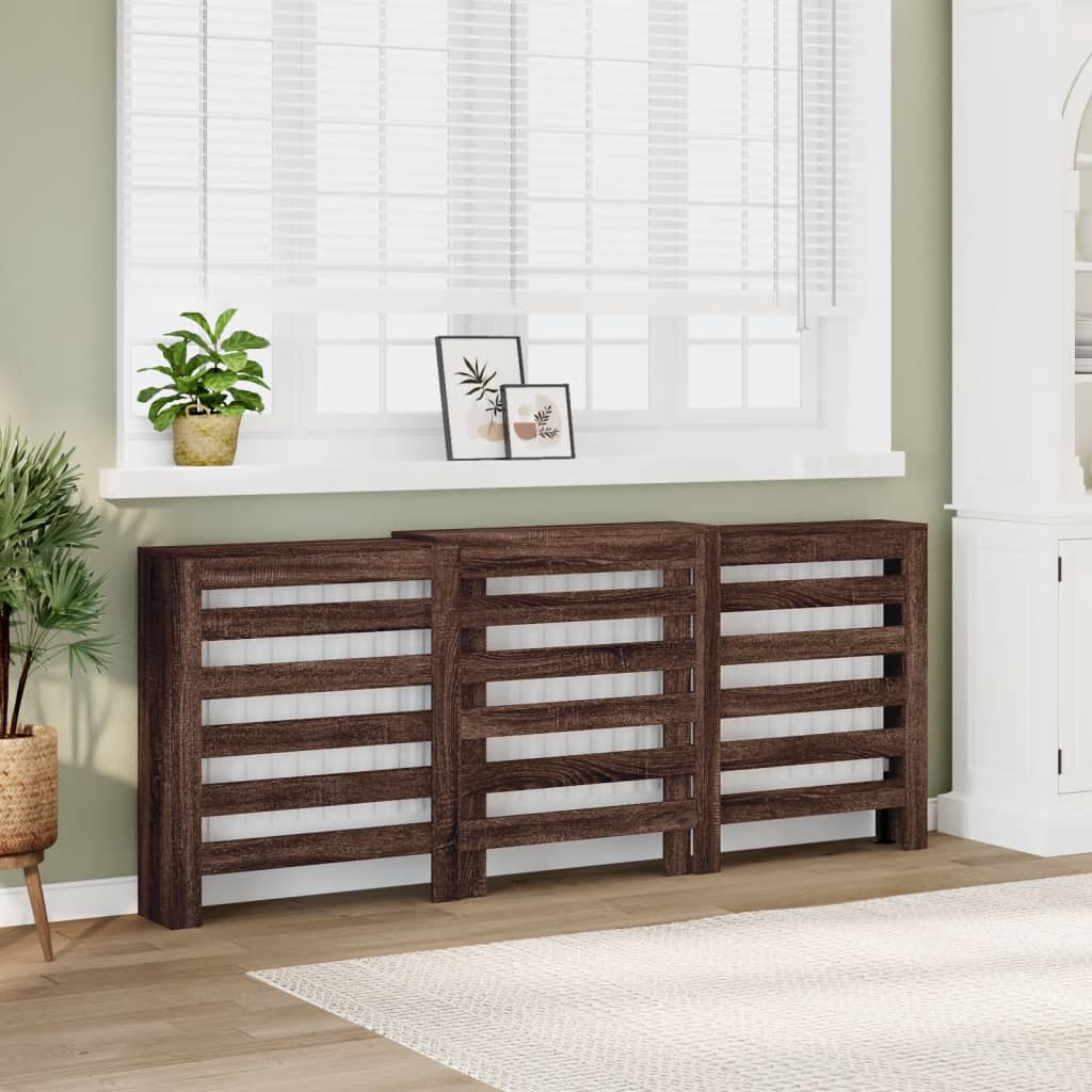 Radiatorombouw 205x21,5x83,5 cm bewerkt hout bruin eikenkleurig is nu te koop bij PeponiXL, paradijselijk wonen!