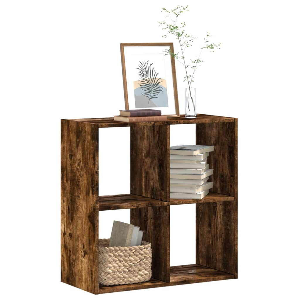 Boekenkast 68,5x32x68,5 cm bewerkt hout gerookt eikenkleurig is nu te koop bij PeponiXL, paradijselijk wonen!