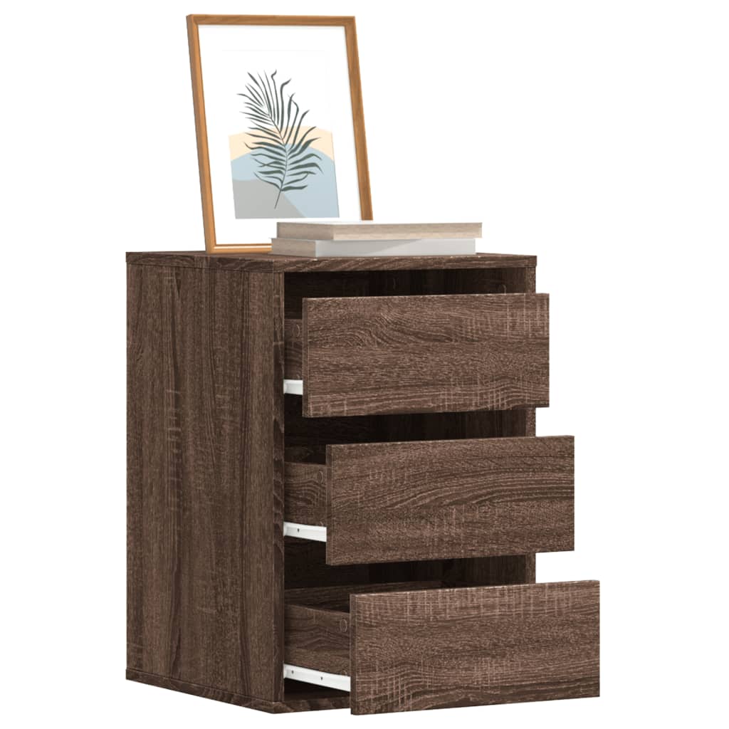 Ladekast 40x41x58 cm bewerkt hout bruin eikenkleurig is nu te koop bij PeponiXL, paradijselijk wonen!
