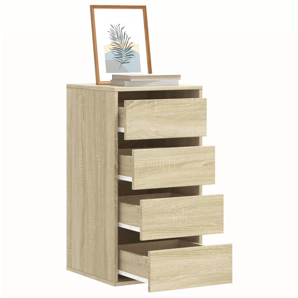 Ladekast 40x41x76 cm bewerkt hout sonoma eikenkleurig is nu te koop bij PeponiXL, paradijselijk wonen!