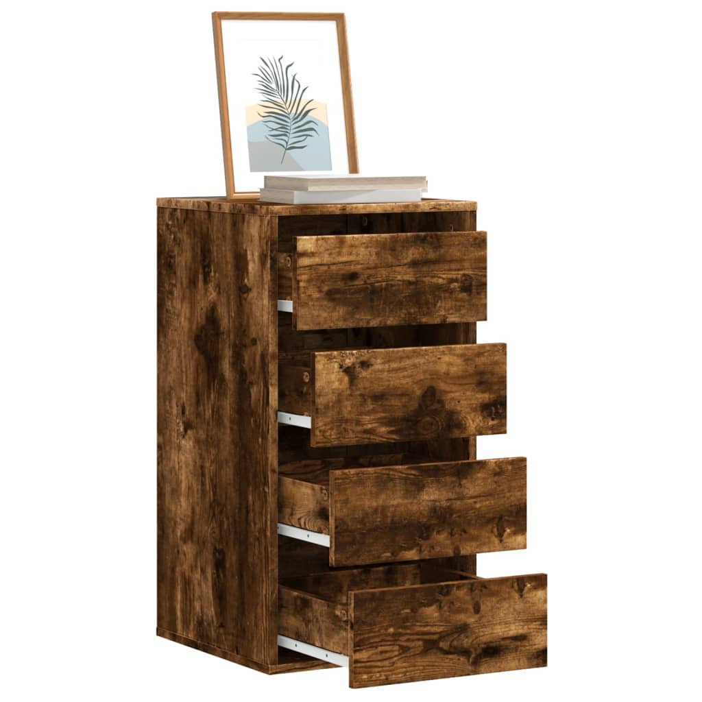 Ladekast 40x41x76 cm bewerkt hout gerookt eikenkleurig is nu te koop bij PeponiXL, paradijselijk wonen!