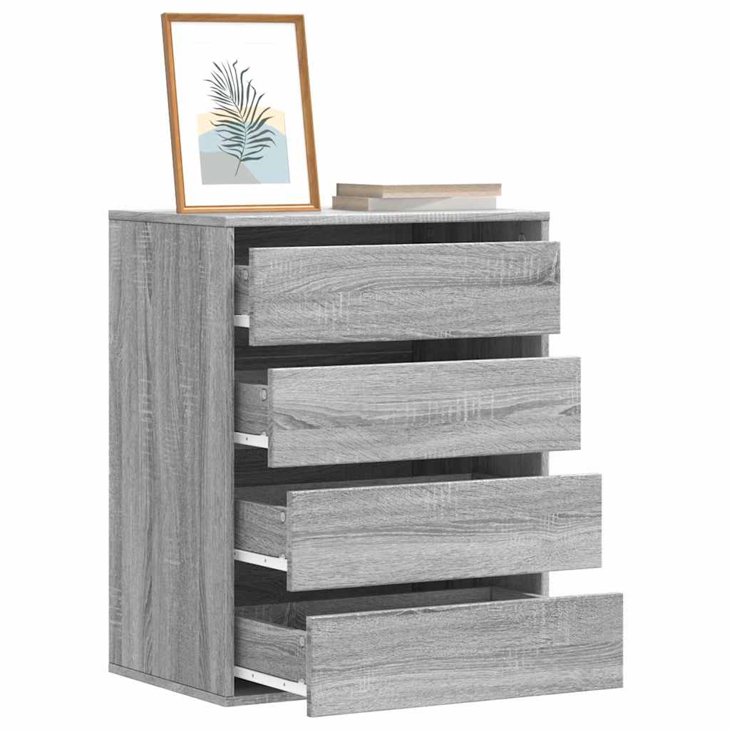 Ladekast 60x41x76 cm bewerkt hout grijs sonoma eikenkleurig is nu te koop bij PeponiXL, paradijselijk wonen!