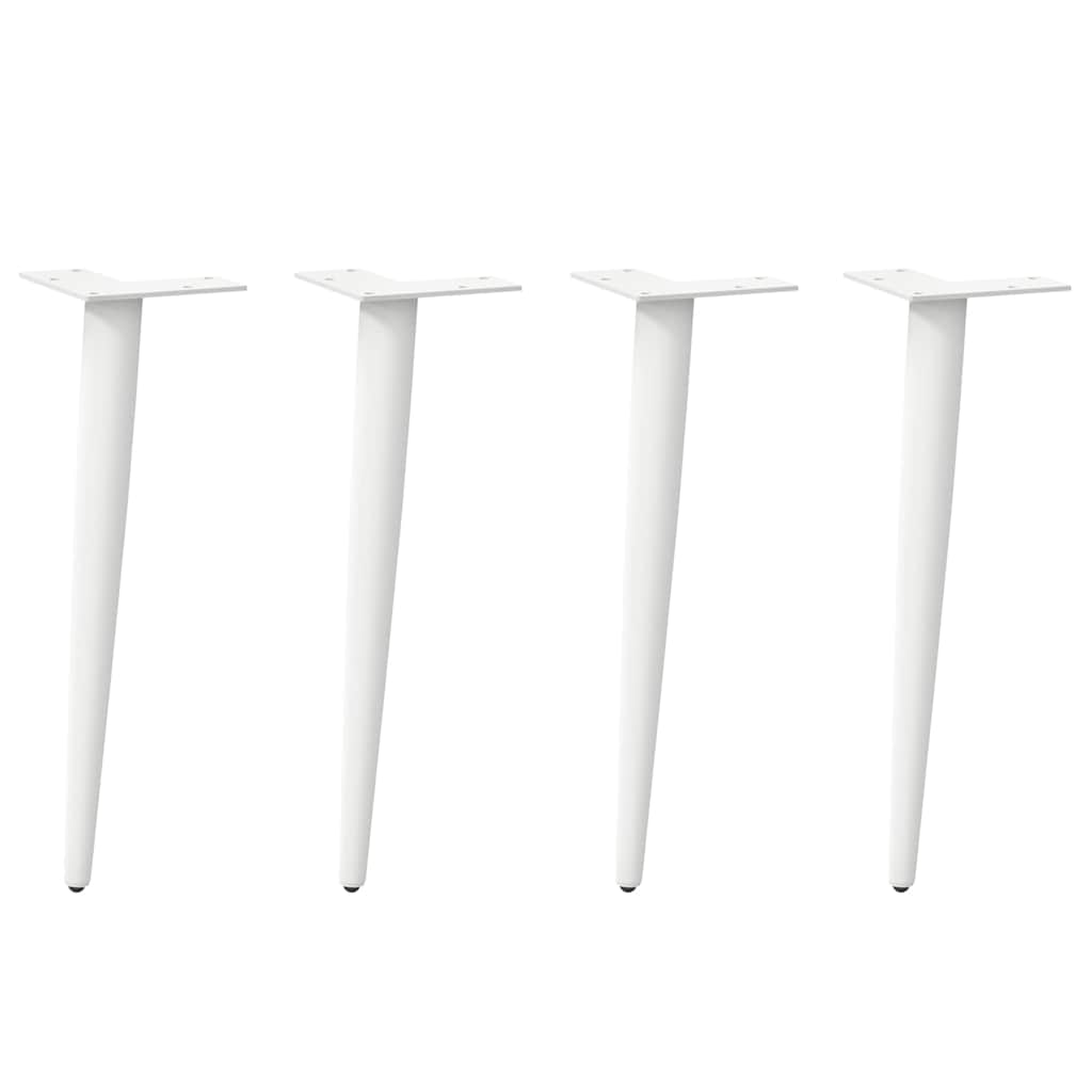 Salontafelpoten conische vorm 4 st 30-31 cm staal wit is nu te koop bij PeponiXL, paradijselijk wonen!