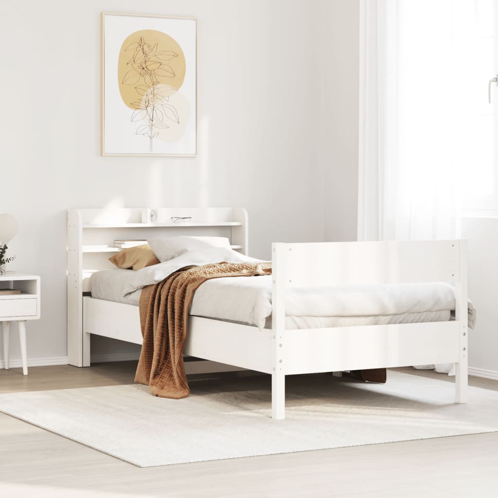 Bedframe zonder matras massief grenenhout wit 90x200 cm is nu te koop bij PeponiXL, paradijselijk wonen!