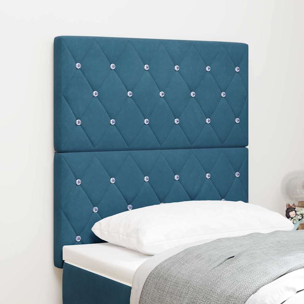 LED Hoofdbord met hoofdeinde Donkerblauw 80 cm Fluweel is nu te koop bij PeponiXL, paradijselijk wonen!