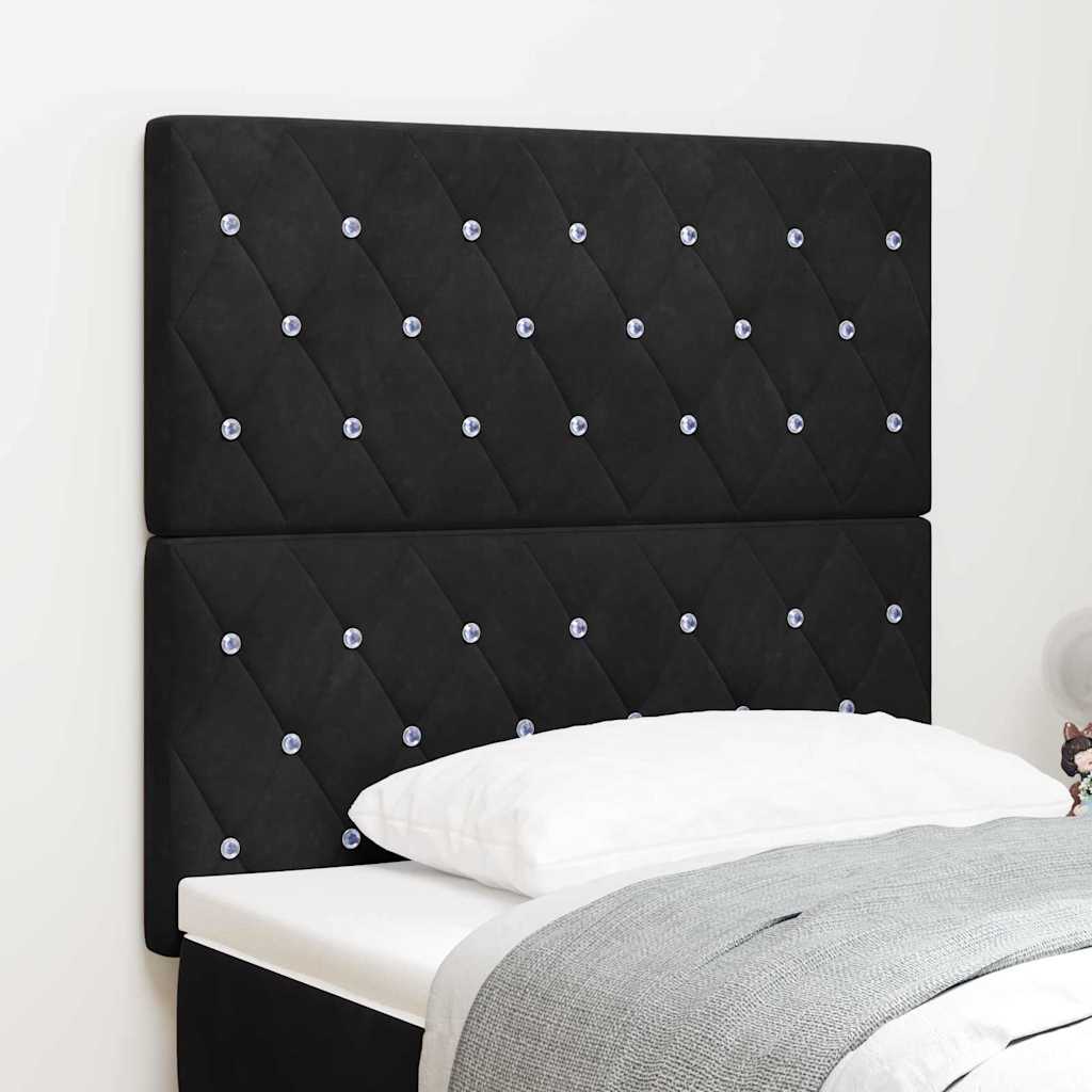LED Hoofdbord met LED-stripverlichting Zwart 90 cm Fluweel is nu te koop bij PeponiXL, paradijselijk wonen!