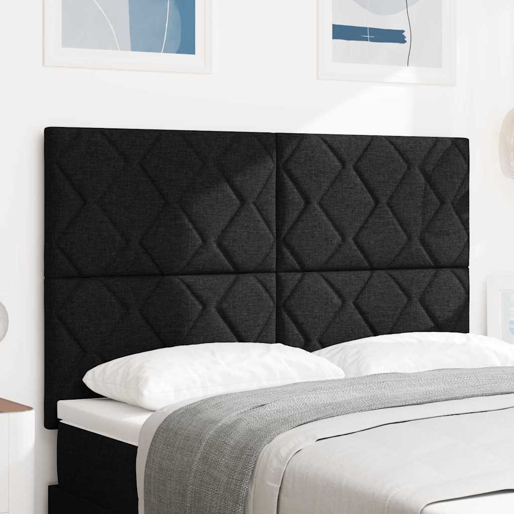 LED Hoofdbord Zwart 144 cm Stof is nu te koop bij PeponiXL, paradijselijk wonen!