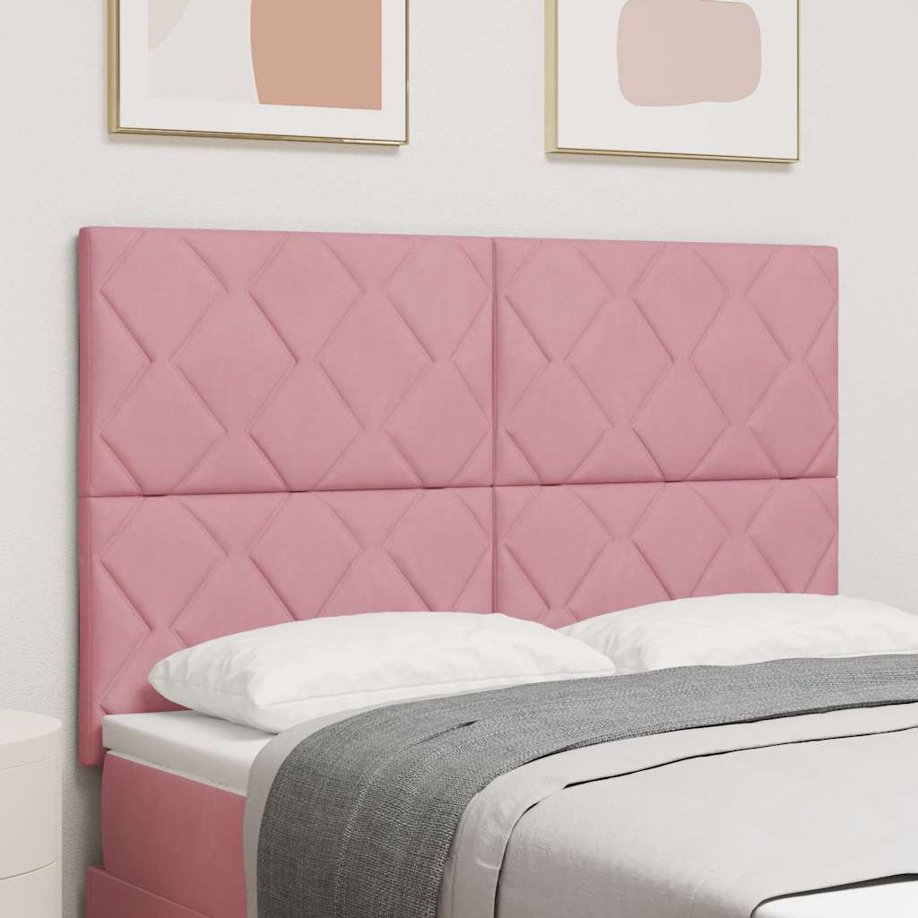 LED Hoofdbord Roze 160 cm Fluweel is nu te koop bij PeponiXL, paradijselijk wonen!