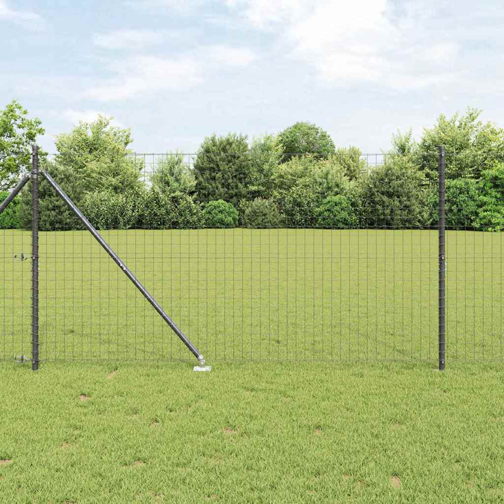Hek met Paal Grijs 1,2 x 10 m Staal en PVC is nu te koop bij PeponiXL, paradijselijk wonen!