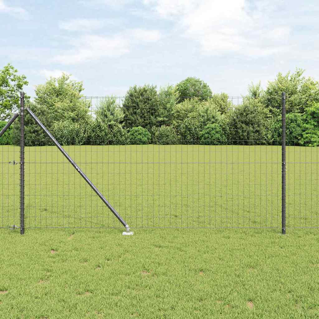 Hek met Paal Grijs 1,2 x 25 m Staal en PVC is nu te koop bij PeponiXL, paradijselijk wonen!