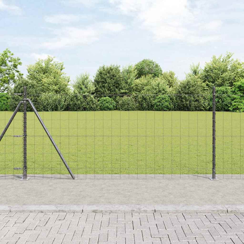 Hek met Paal Grijs 0,8 x 10 m Staal is nu te koop bij PeponiXL, paradijselijk wonen!