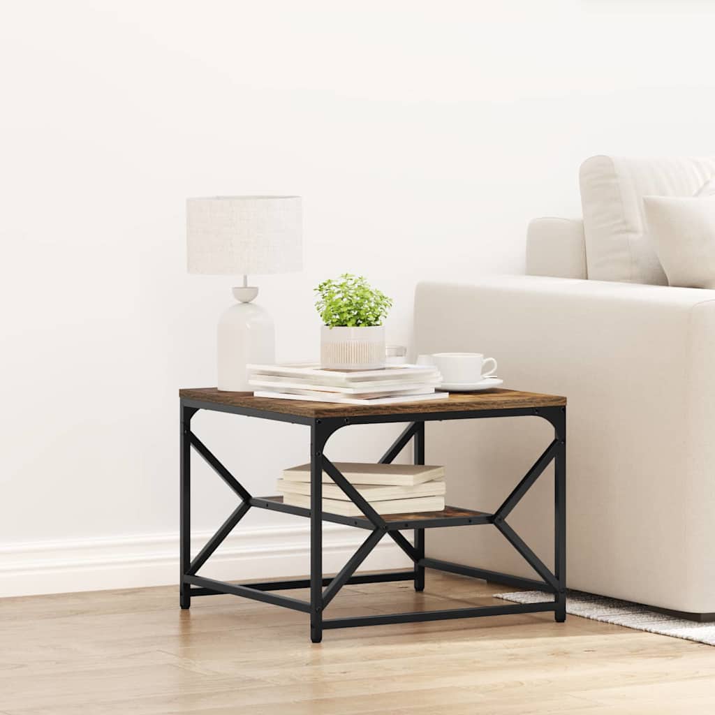 Salontafel Gerookt eiken 51 x 50 x 40 cm is nu te koop bij PeponiXL, paradijselijk wonen!