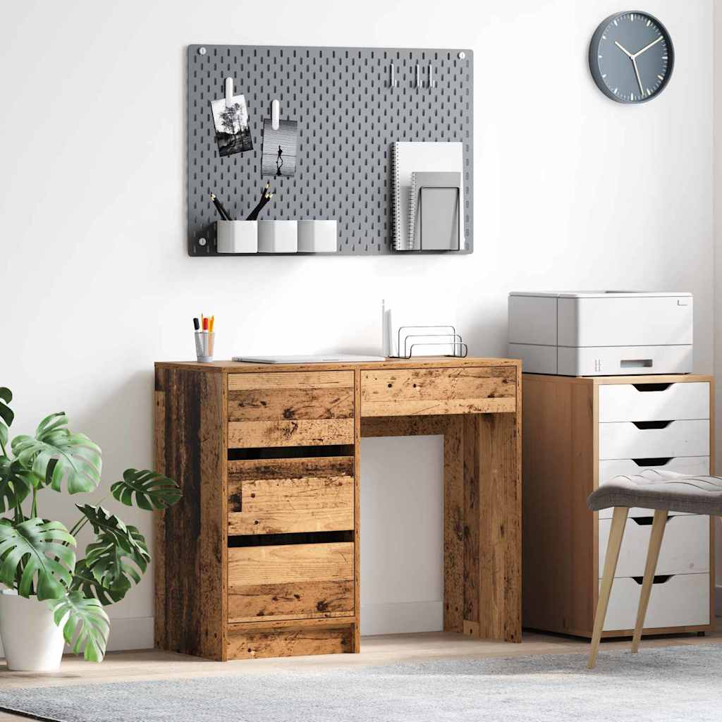 Bureau met lade Oud Hout 90 x 37,5 x 75 cm Bewerkt hout is nu te koop bij PeponiXL, paradijselijk wonen!