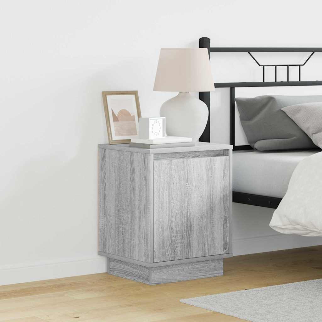 Nachtkastje 2 pcs Grijs 39 x 34,5 x 50 cm Bewerkt hout is nu te koop bij PeponiXL, paradijselijk wonen!