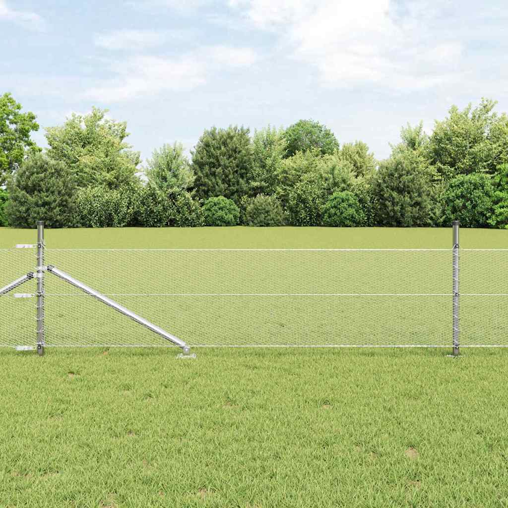zeshoekig gaasgek met palen 10 x 0,5 m Gegalvaniseerd staal is nu te koop bij PeponiXL, paradijselijk wonen!