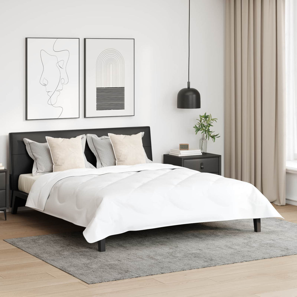 Hoofdkussen met kussen 2 pcs Wit 60 x 60 cm Katoen is nu te koop bij PeponiXL, paradijselijk wonen!