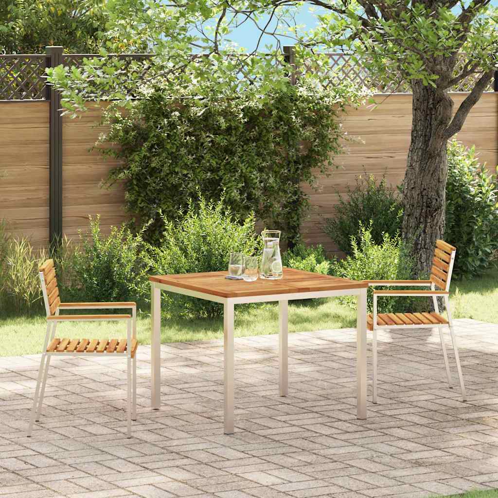 Tuinstoel 2 pcs Olie naturel Massief Acaciahout is nu te koop bij PeponiXL, paradijselijk wonen!