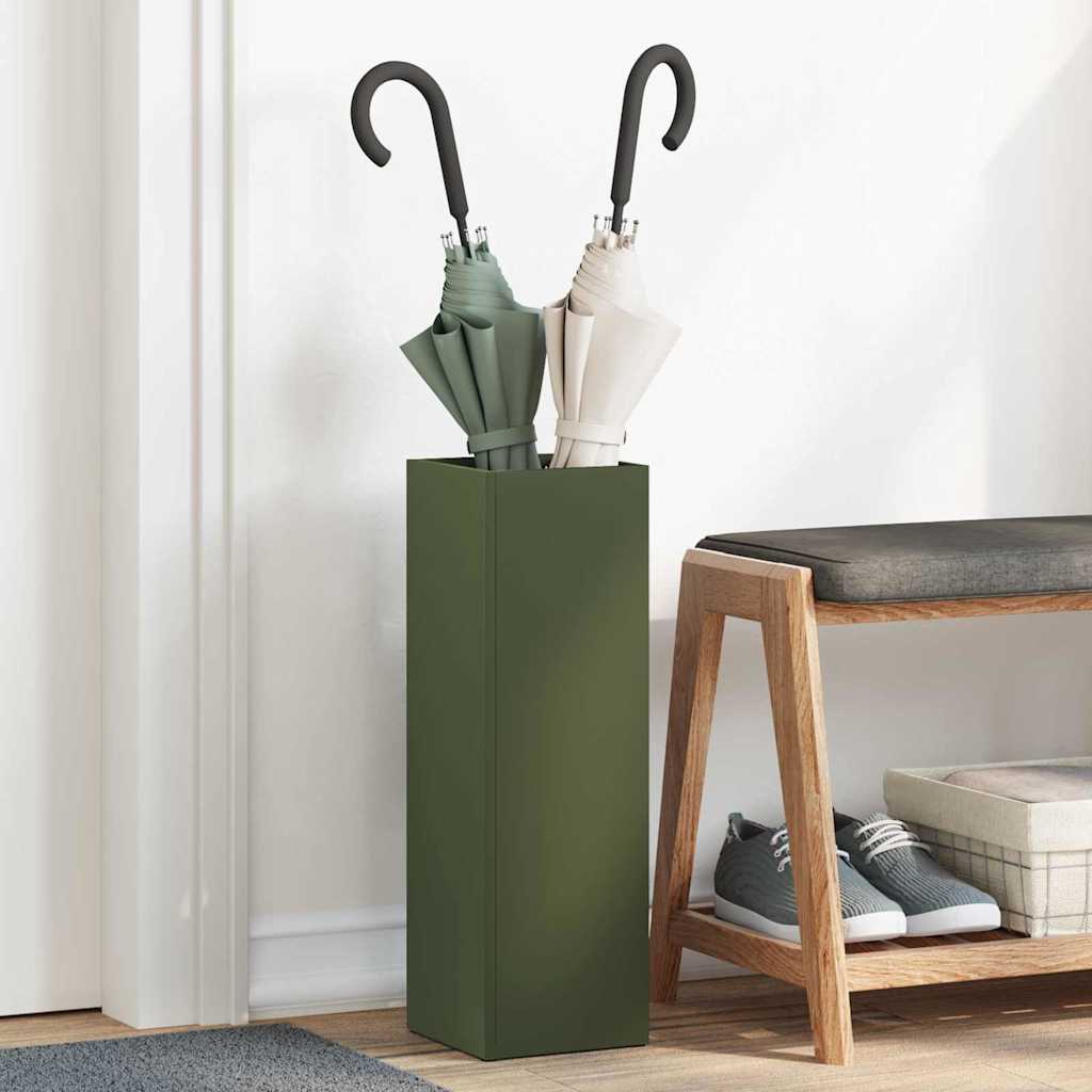 Paraplu Standaard Olijfgroen 15,5 x 15,5 x 49 cm Metaal is nu te koop bij PeponiXL, paradijselijk wonen!
