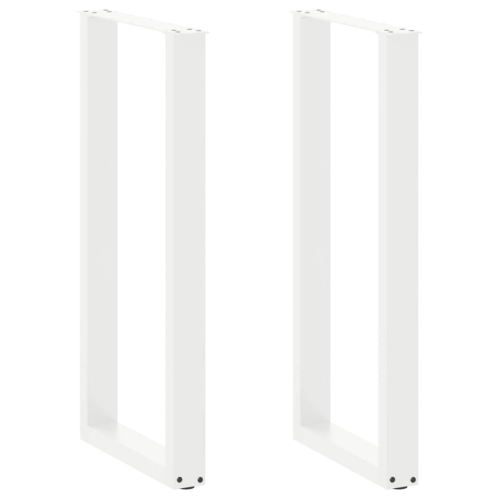 Bartafelpoten 2 st U-vormig 50x(100-101) cm staal wit is nu te koop bij PeponiXL, paradijselijk wonen!