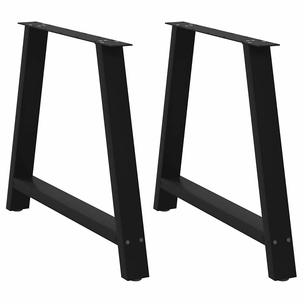 Eettafelpoten 2 st A-vormig 100x(72-73) cm staal zwart is nu te koop bij PeponiXL, paradijselijk wonen!