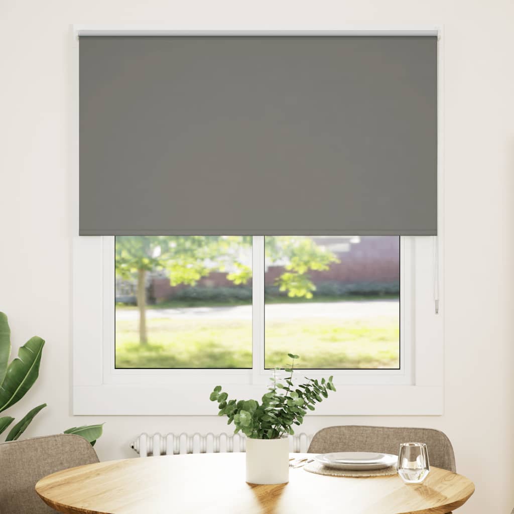 Rolgordijn verduisterend 135x130 cm stofbreedte 131,6 cm grijs is nu te koop bij PeponiXL, paradijselijk wonen!