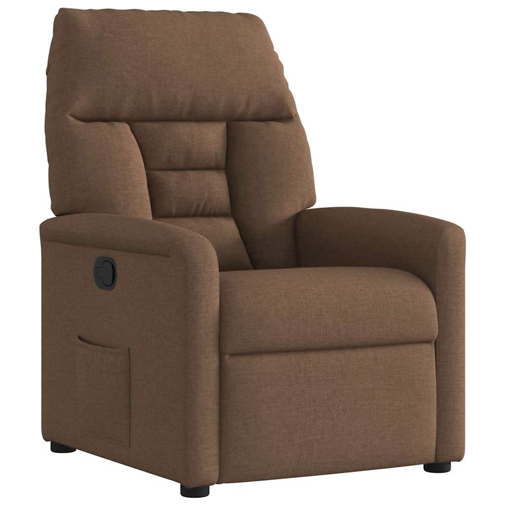 Fauteuil verstelbaar stof bruin is nu te koop bij PeponiXL, paradijselijk wonen!