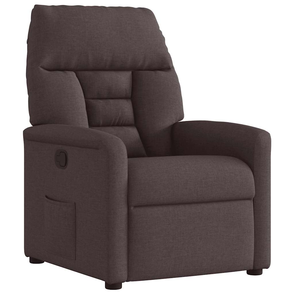 Fauteuil verstelbaar stof donkerbruin is nu te koop bij PeponiXL, paradijselijk wonen!