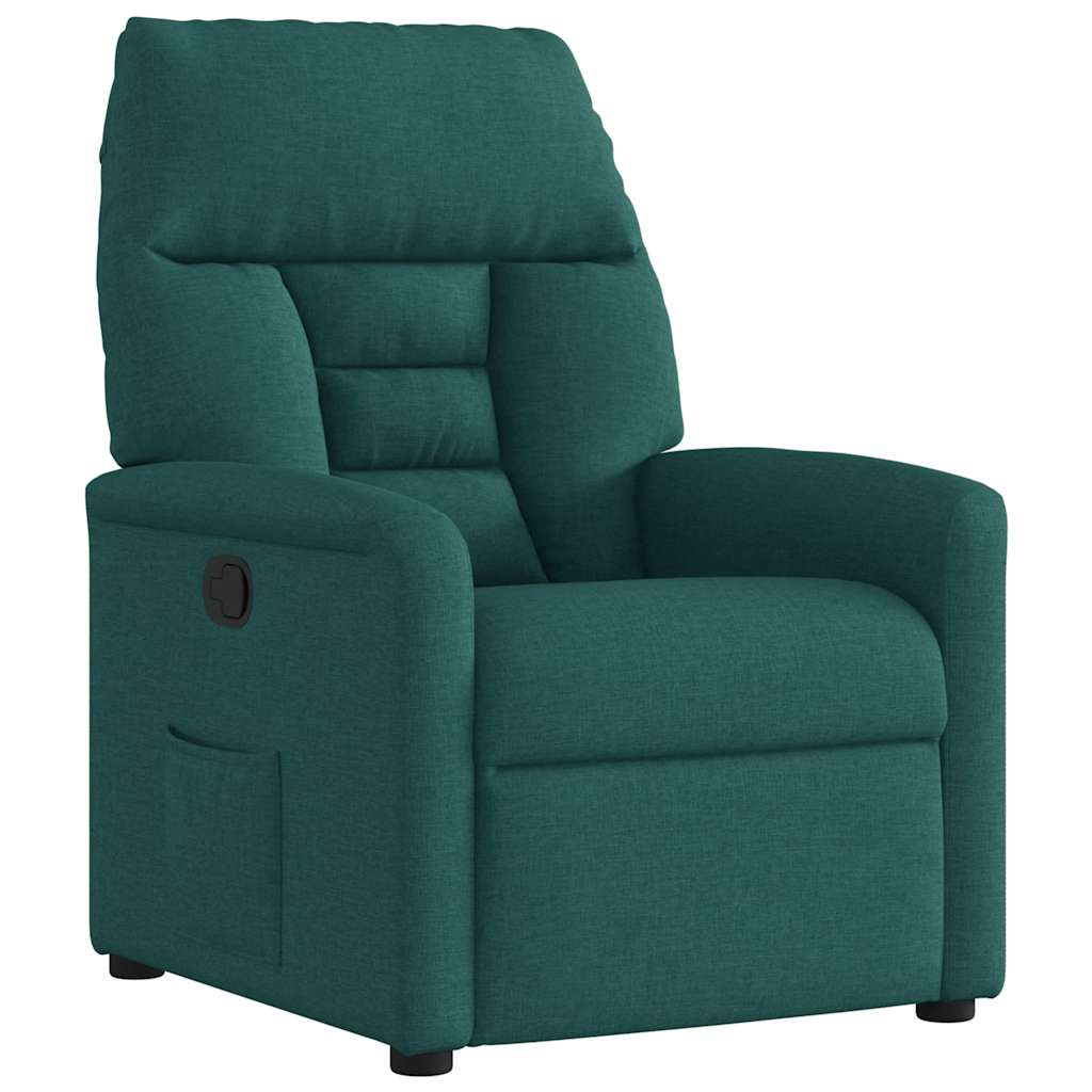 Fauteuil verstelbaar stof donkergroen is nu te koop bij PeponiXL, paradijselijk wonen!