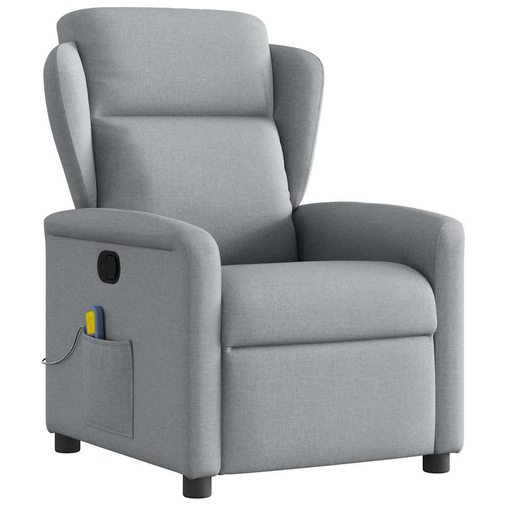 Massagestoel verstelbaar stof lichtgrijs is nu te koop bij PeponiXL, paradijselijk wonen!